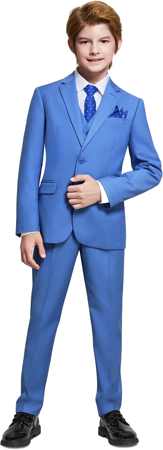 Marvelous World Boys' Formal Slim Fit Suit Set for Events
