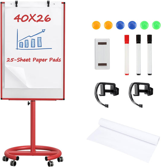 Mobile Dry Erase Board on Wheels for Classroom and Office Use