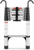 Telescoping Ladder 8.5FT Aluminum Extension Ladder - Portable, Stable