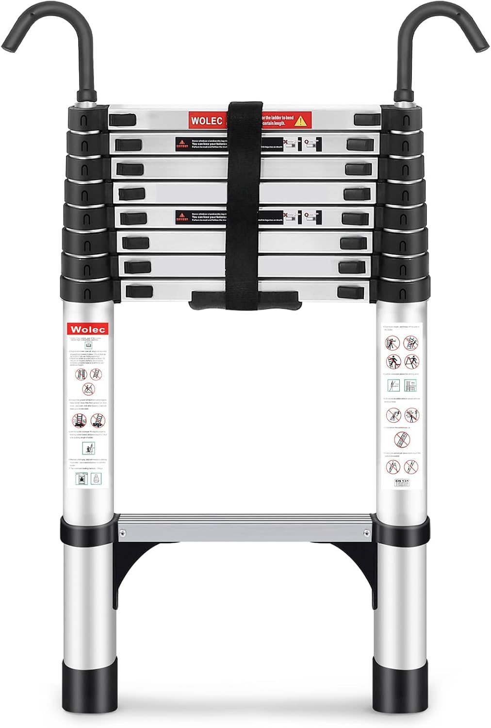 Telescoping Ladder 8.5FT Lightweight Aluminum for Versatile Use
