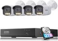 ZOSI 4K 8CH PoE Security Camera System - 5MP True Color Night Vision