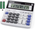 Calculator 12 Digit Extra Large LCD Display - Clear Desk Calculator