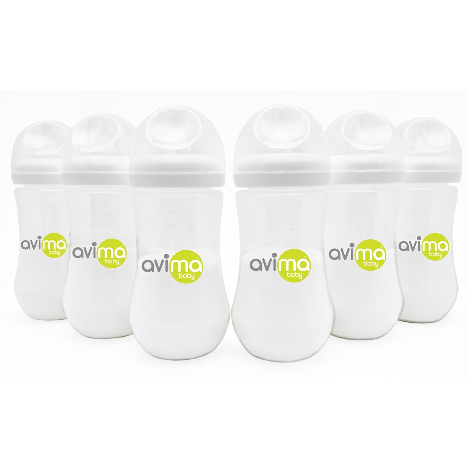 Avima Baby Anti Colic Bottles - Fast Flow Nipples, BPA Free - Set of 6