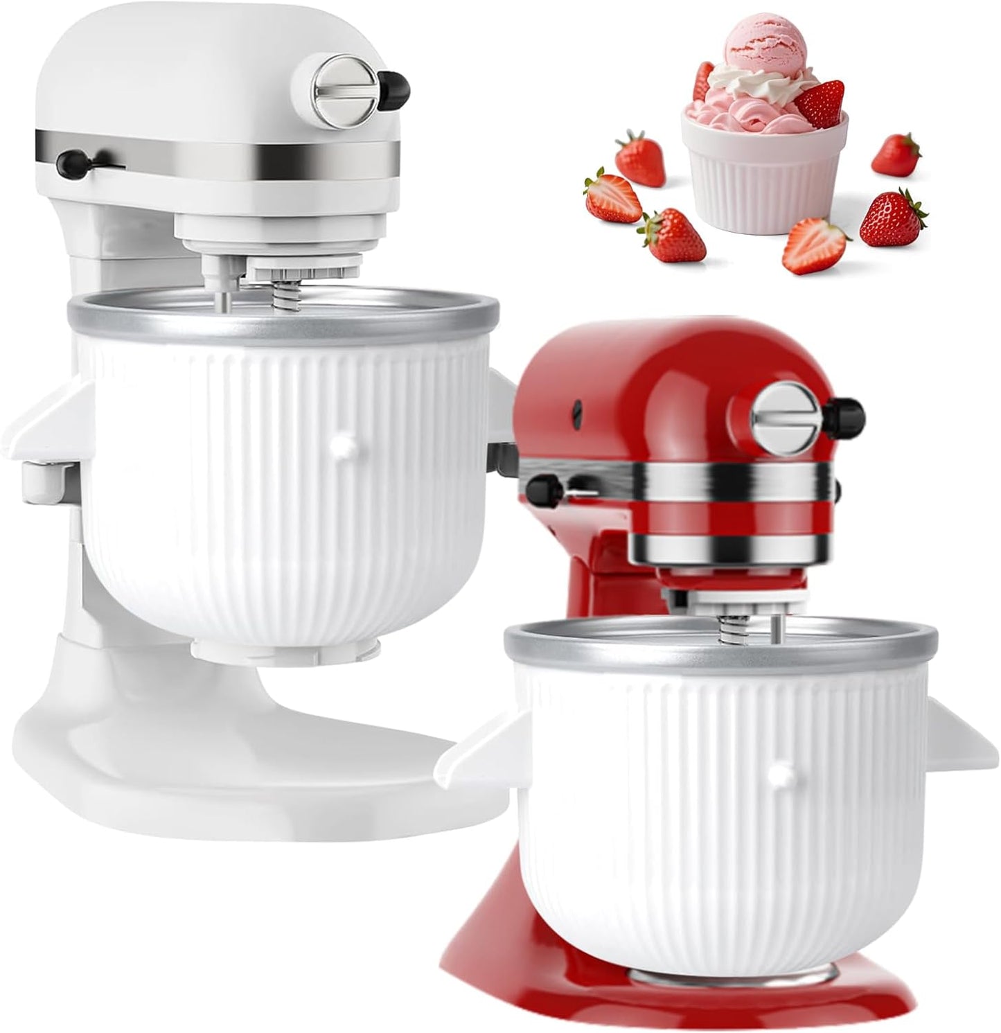 Ice Cream Attachment for KitchenAid Stand Mixer - 2 Quart Maker