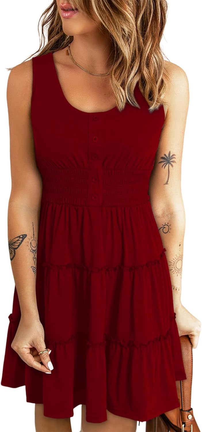 Dokotoo Womens Summer Dresses 2025 Casual Swing Mini Dress