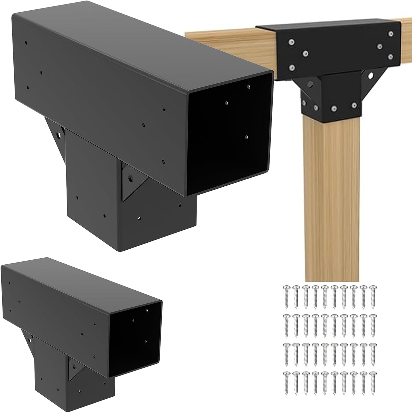 T Shaped Pergola Kit 6x6 Brackets for DIY Woodworks Projects
