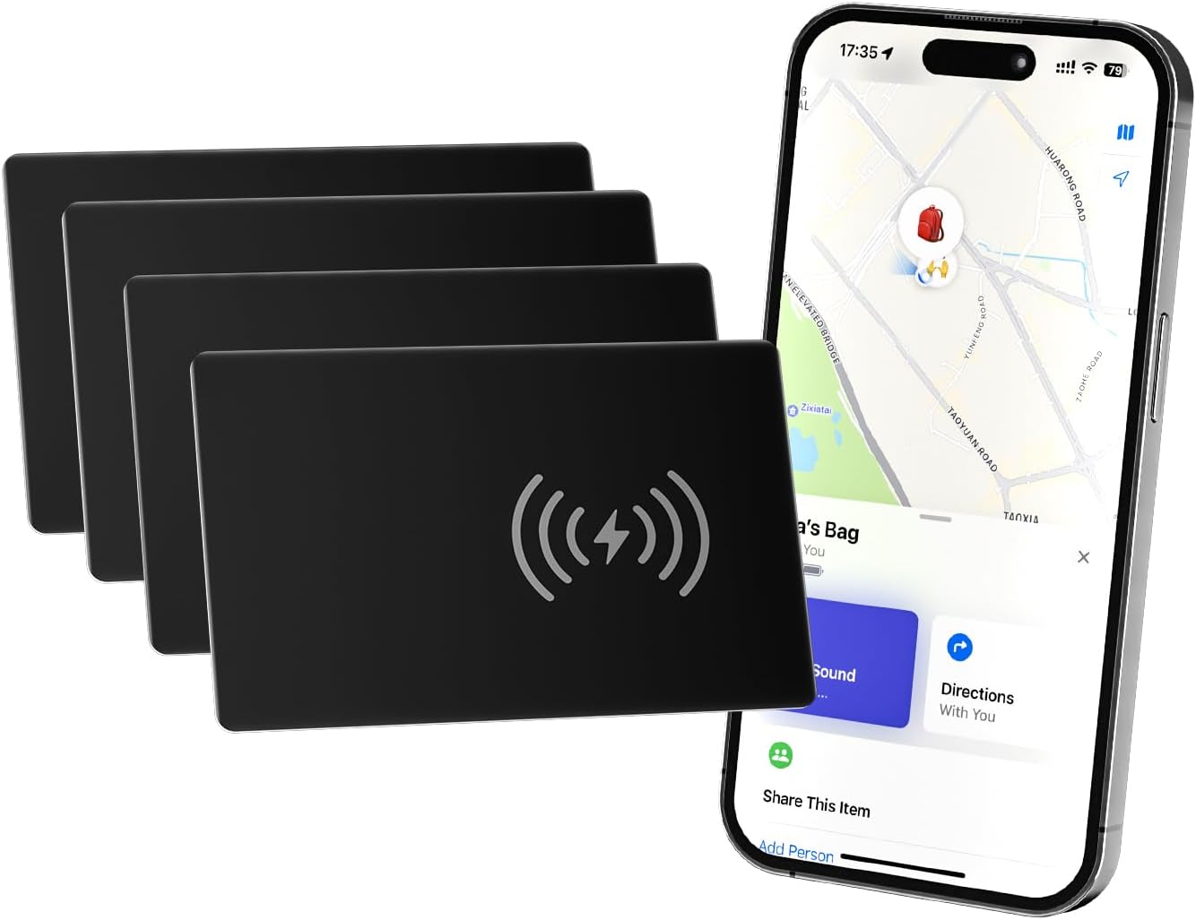JTD Smart Card Wallet Tracker - Ultra-Thin Wireless Finder