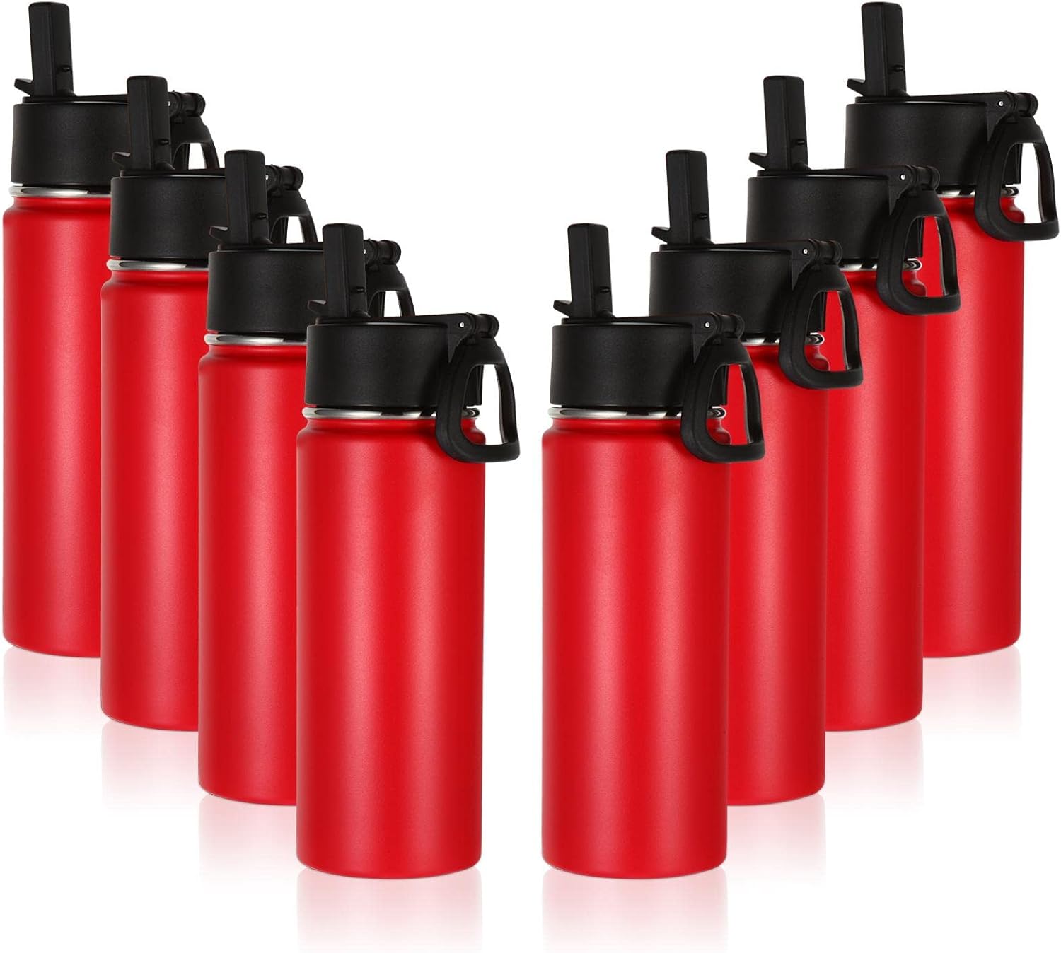 Volhoply 18oz Insulated Water Bottle Bulk 8 Pack for Kids