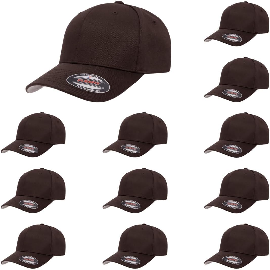 Flexfit Wooly Combed Premium 6-Panel Baseball Cap for Comfort