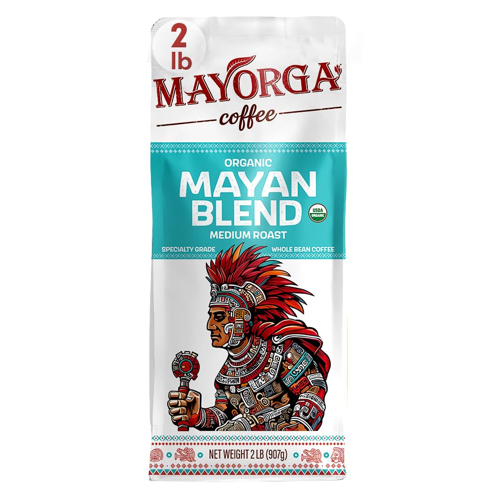 Mayorga Medium Roast 2 lb - Premium Mayan Blend Whole Bean Coffee