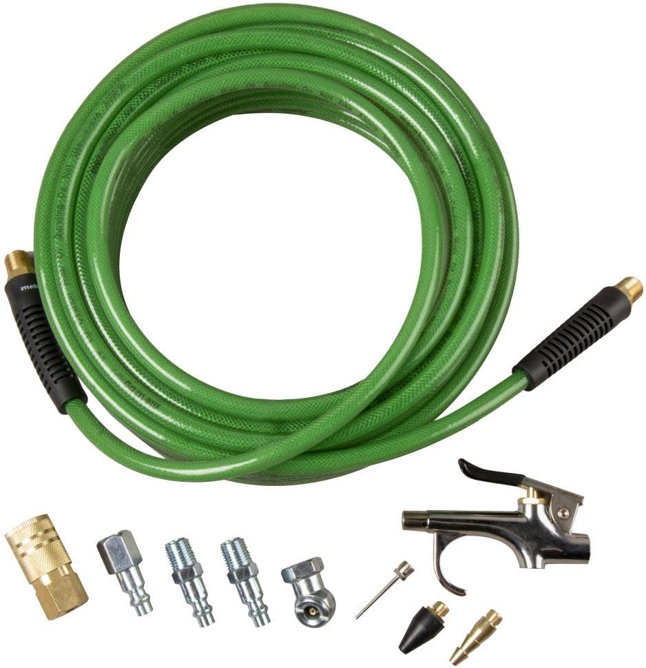 Powerful Metabo HPT Air Hose Kit | 50 Ft Poly Hose & Accessories
