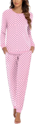 Ekouaer Pajamas For Women Comfy Long Sleeve Jogger Set (Style RZ58)