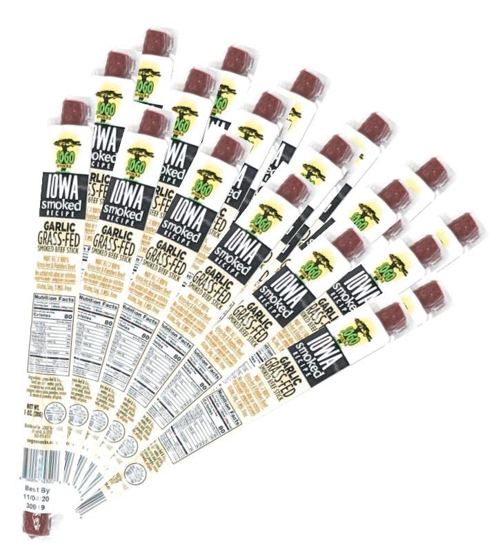 Garlic Beef Jerky Sticks - Healthy Non-GMO Snack Option