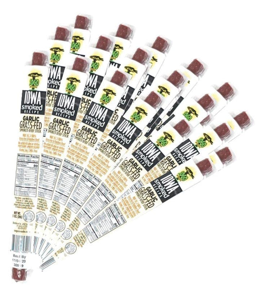 Garlic Beef Jerky Sticks - Healthy Non-GMO Snack Option