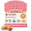 Olyra Strawberry Organic Fruit Bars - Prebiotic High Fiber Snack