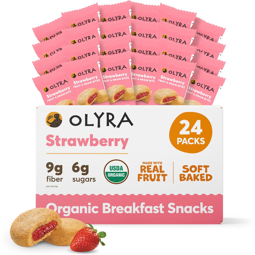 Olyra Strawberry Organic Fruit Bars for Healthy Snacking