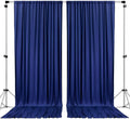 10 ft x 10 ft Polyester Backdrop Drapes Panels - Navy Blue