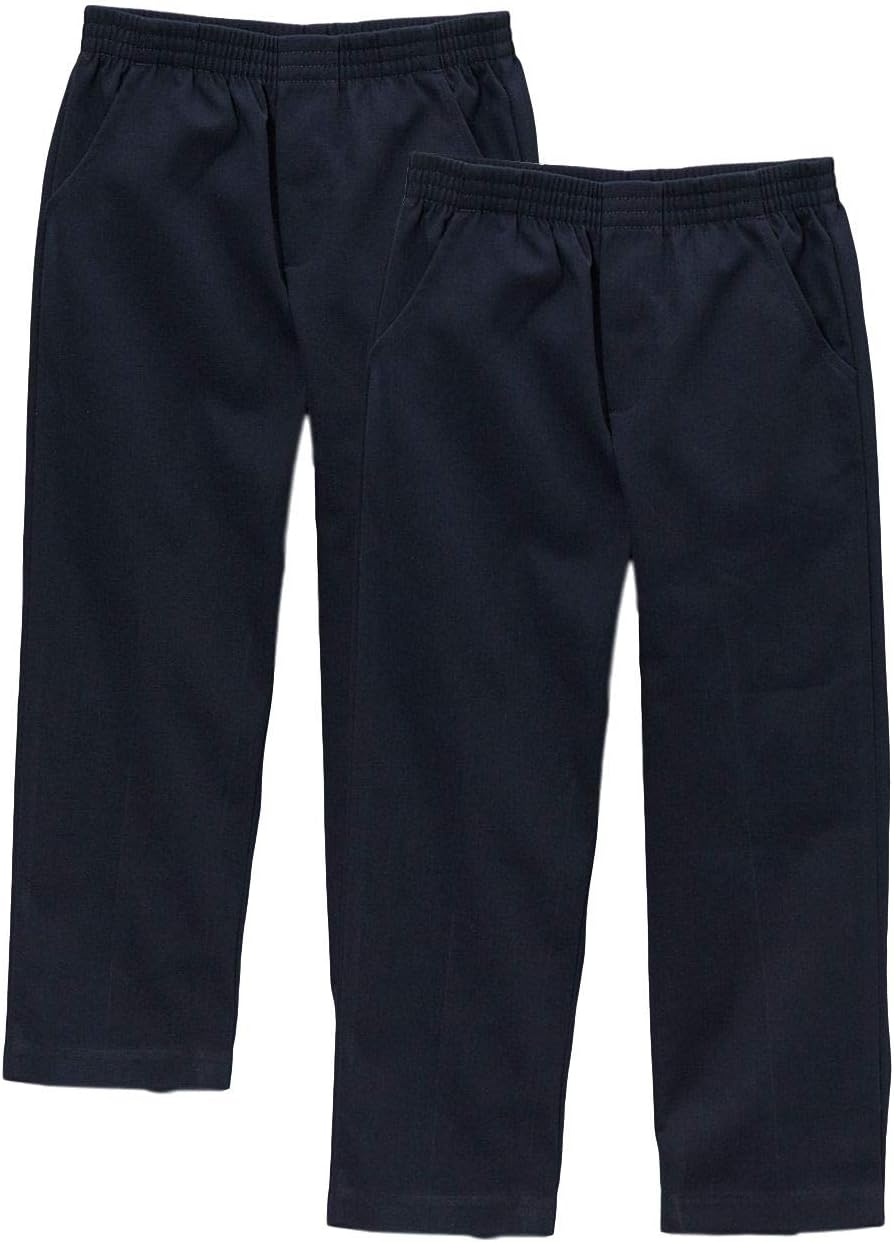 Unik Boy's Uniform All Elastic Waist Pull-on Pants for Comfort