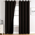 100% Blackout Curtains 120 in Long - Double Layer Thermal Panels