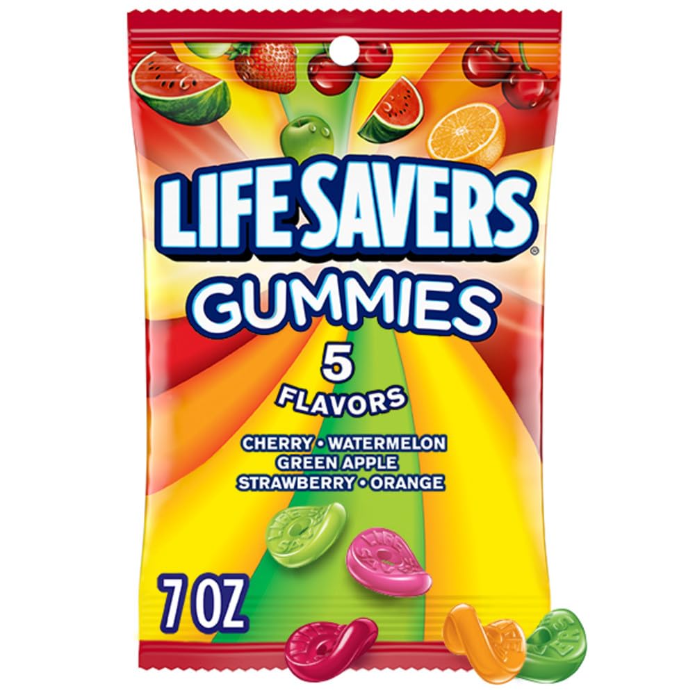 LIFE SAVERS 5 Flavors Gummies Candy Bag for Treats & Goodies