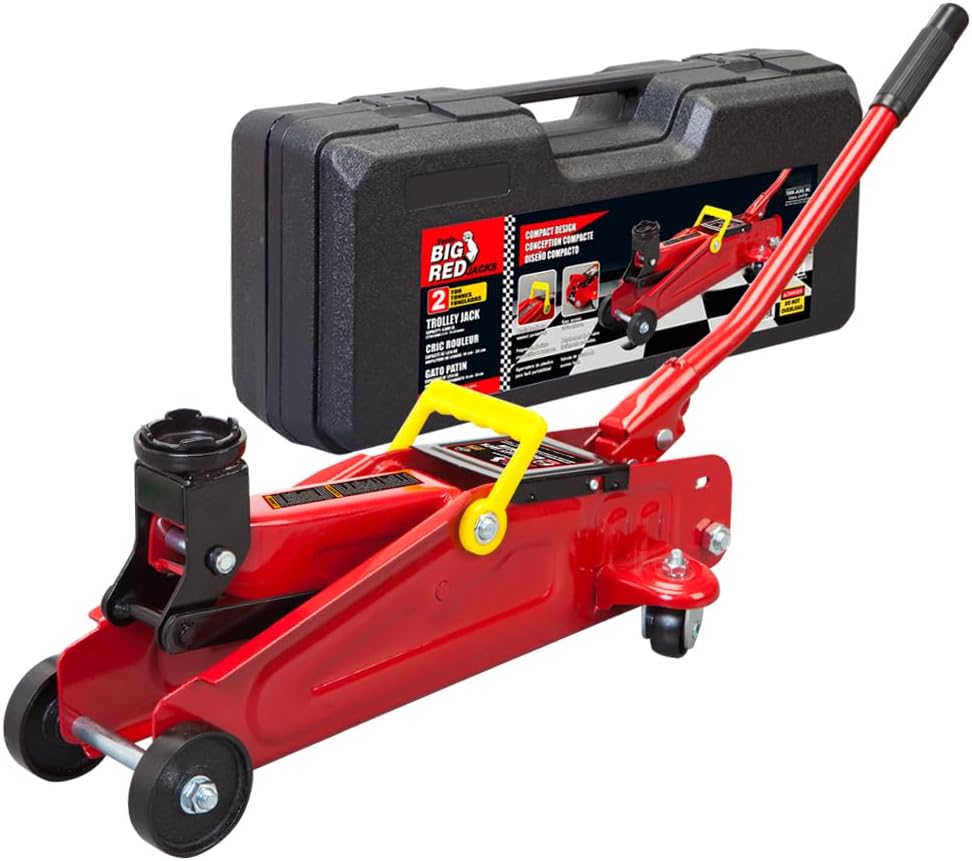 BIG RED Torin Hydraulic Trolley Jack with Storage Case, 1.5 Ton