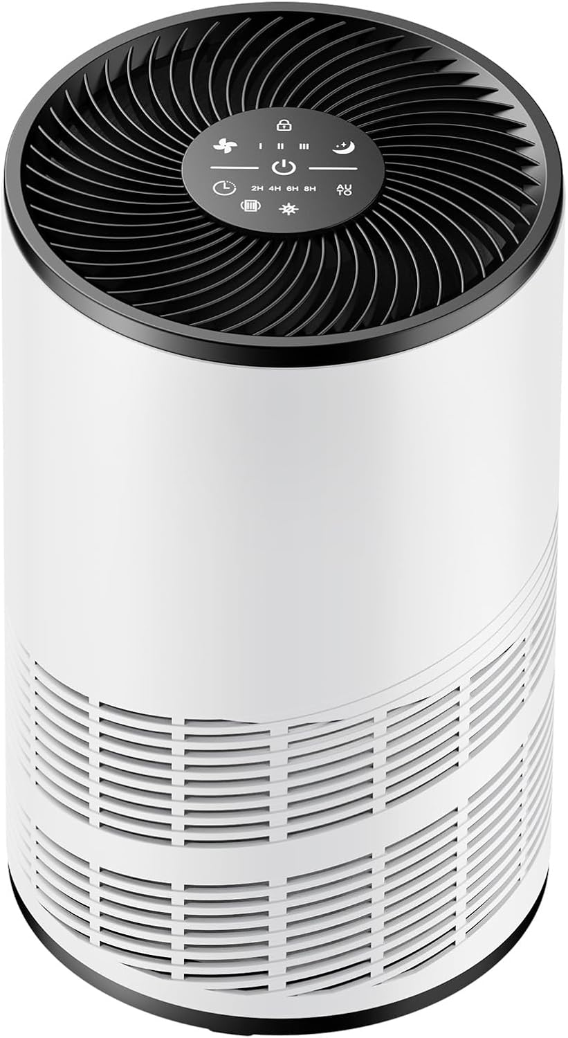 DUMOS Air Purifier for Home with 3-in-1 HEPA Filter System