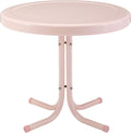 Griffith Retro Metal Outdoor Side Table - Weather Resistant Pink