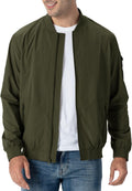 Men's Lightweight Bomber Jacket Casual Fashion Windbreaker Rdruko