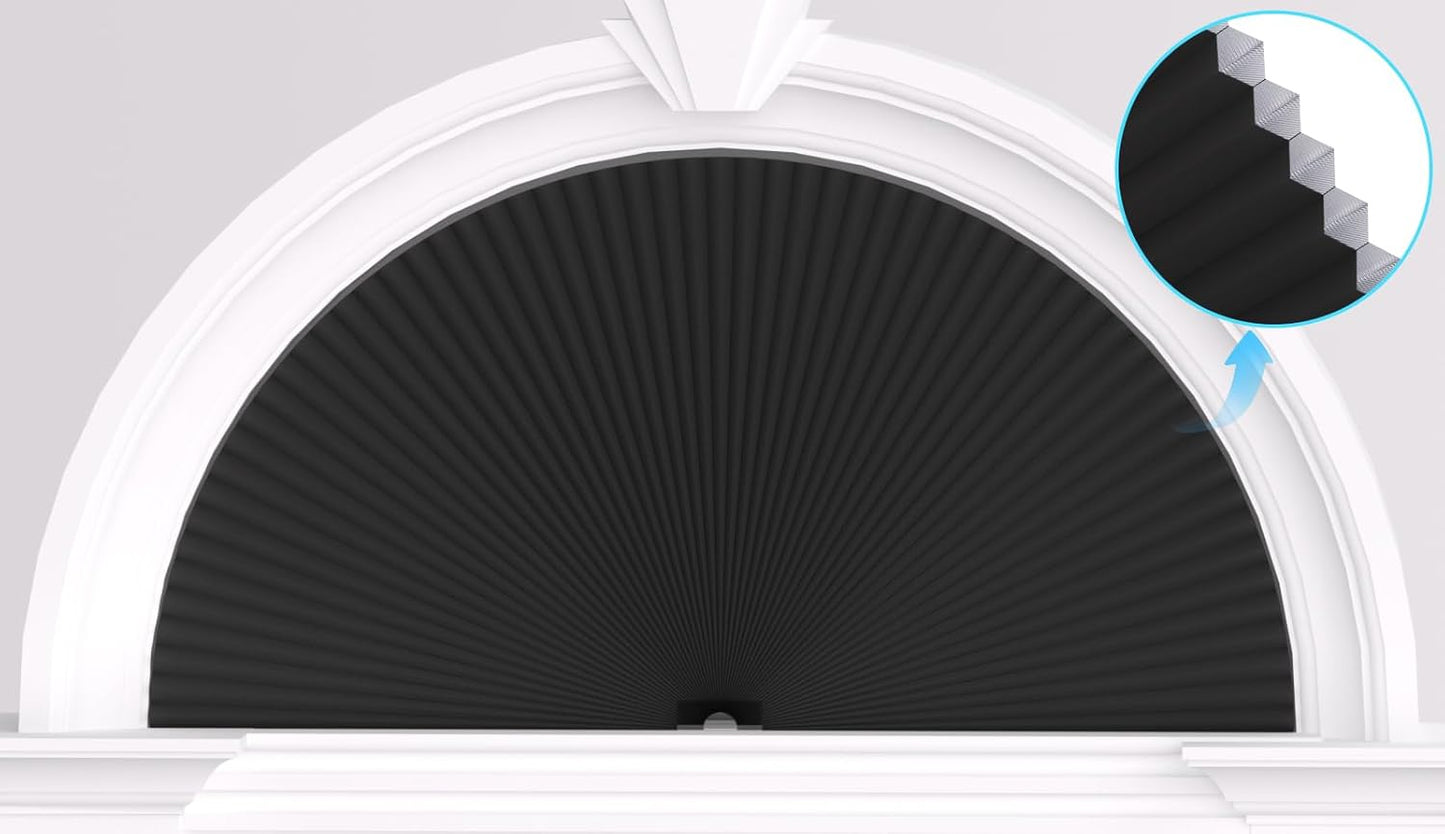 Myshade Arch Window Shades for Half Circle Blackout Privacy