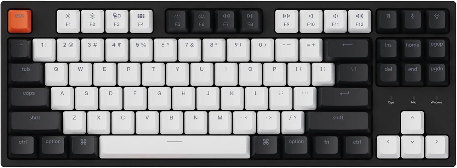 Keychron C1 87 Key TKL Wired Mechanical Keyboard for Mac Windows