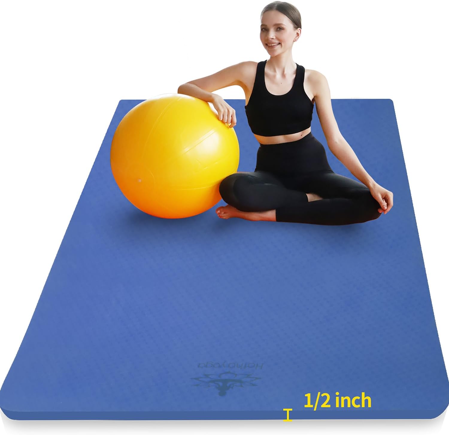 Hatha Yoga Large TPE Yoga Mat for Comfort and Stability