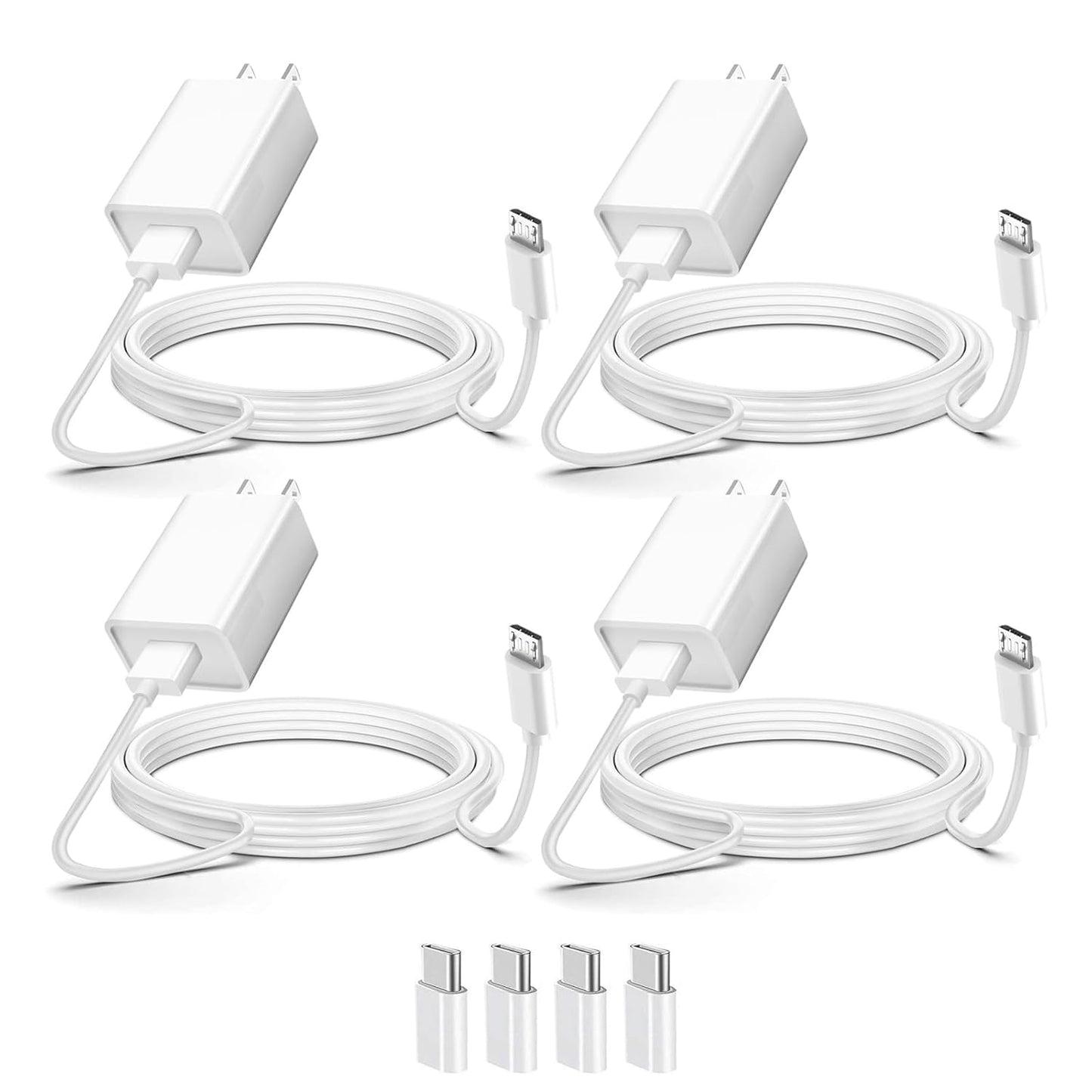 16.4ft 4-Pack Wall Charger for Arlo Pro & Essential Cameras