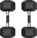 PAPABABE HEX Dumbbell Set 2.5-125lb - Durable Rubber Home Weights Grip