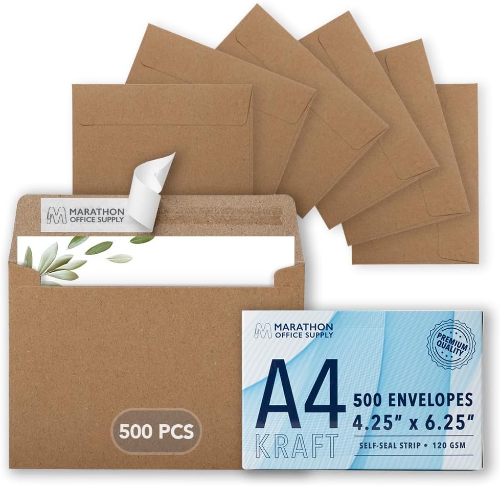 Premium A4 Kraft Envelopes for Invitations and Business Mailings