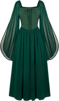 Renaissance Costume Women Pirate Dresses with Pockets for Events