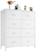 DUMOS Dresser 8 Fabric Drawers Tall Chest Organizer - Space-Saving