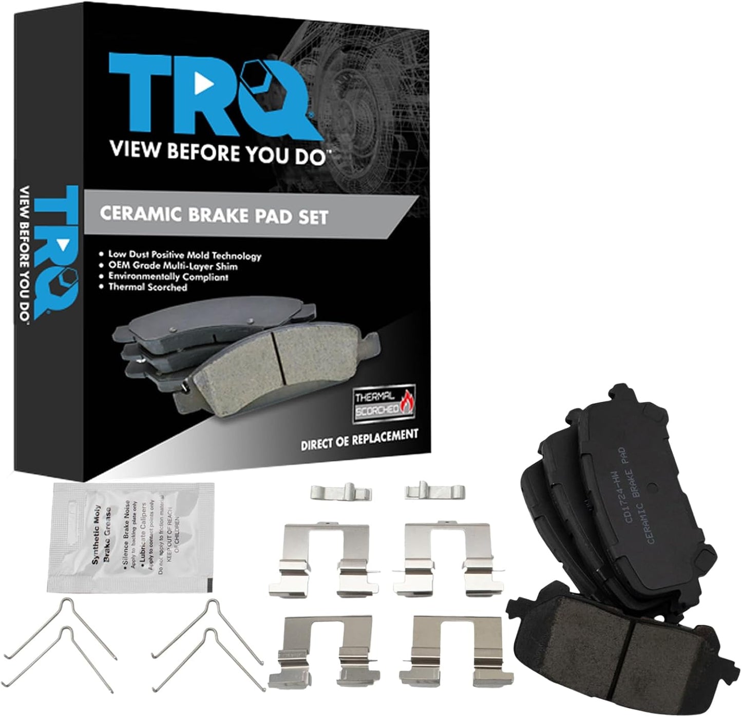 TRQ Rear Brake Pads Ceramic for Acura MDX Honda Passport Pilot