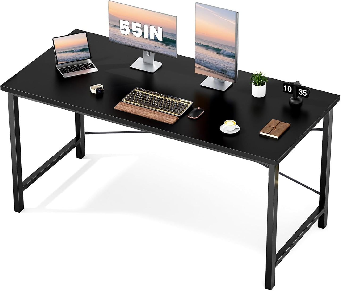 Sweetcrispy 55 Inch Computer Office Desk for Modern Workspaces