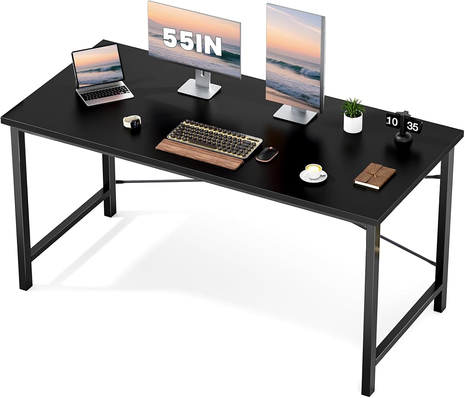 Sweetcrispy 55 Inch Computer Office Desk for Modern Workspaces