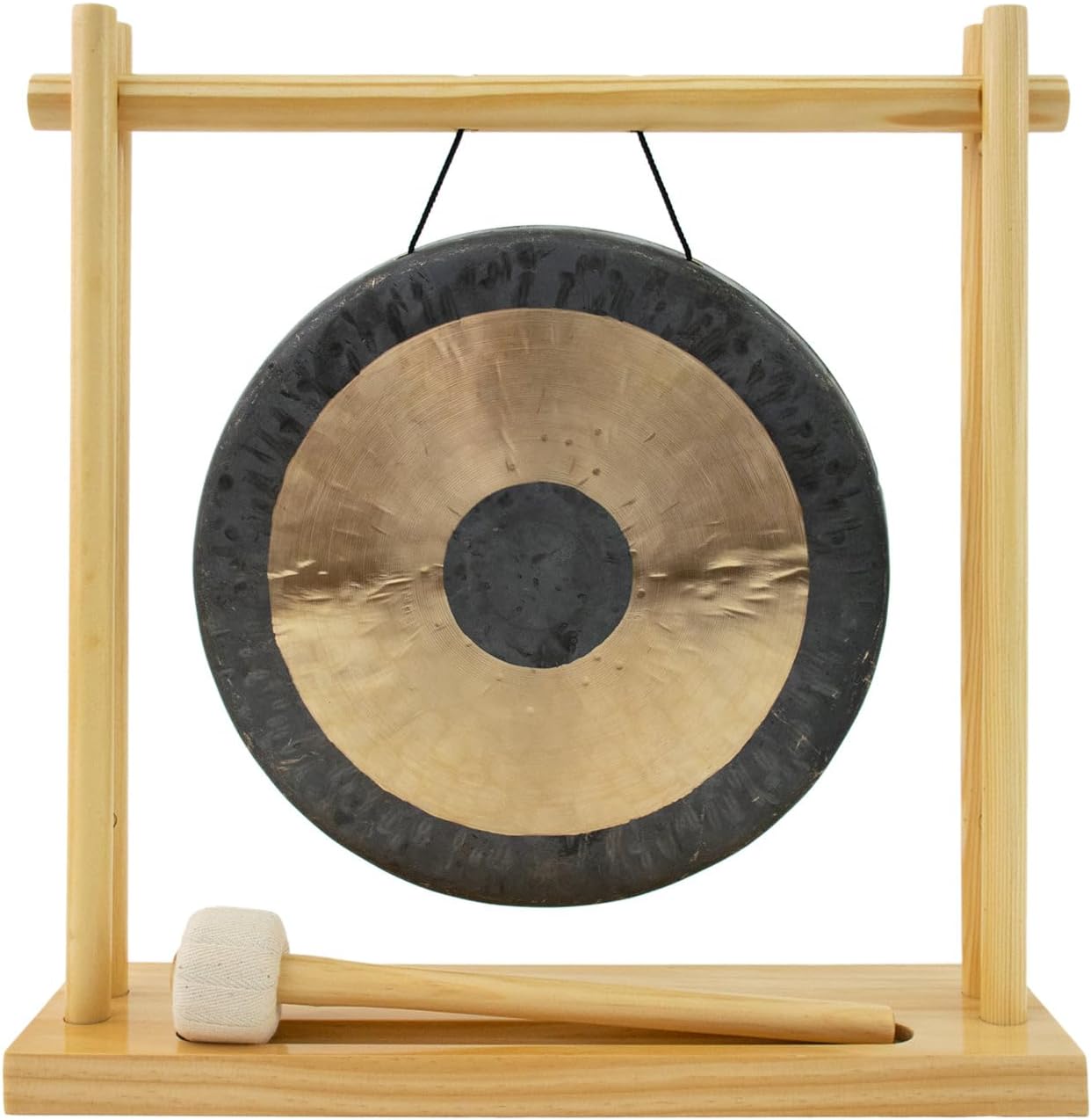My Little Pagoda Gong Stand with Mallet & Bronze Gong for Healing