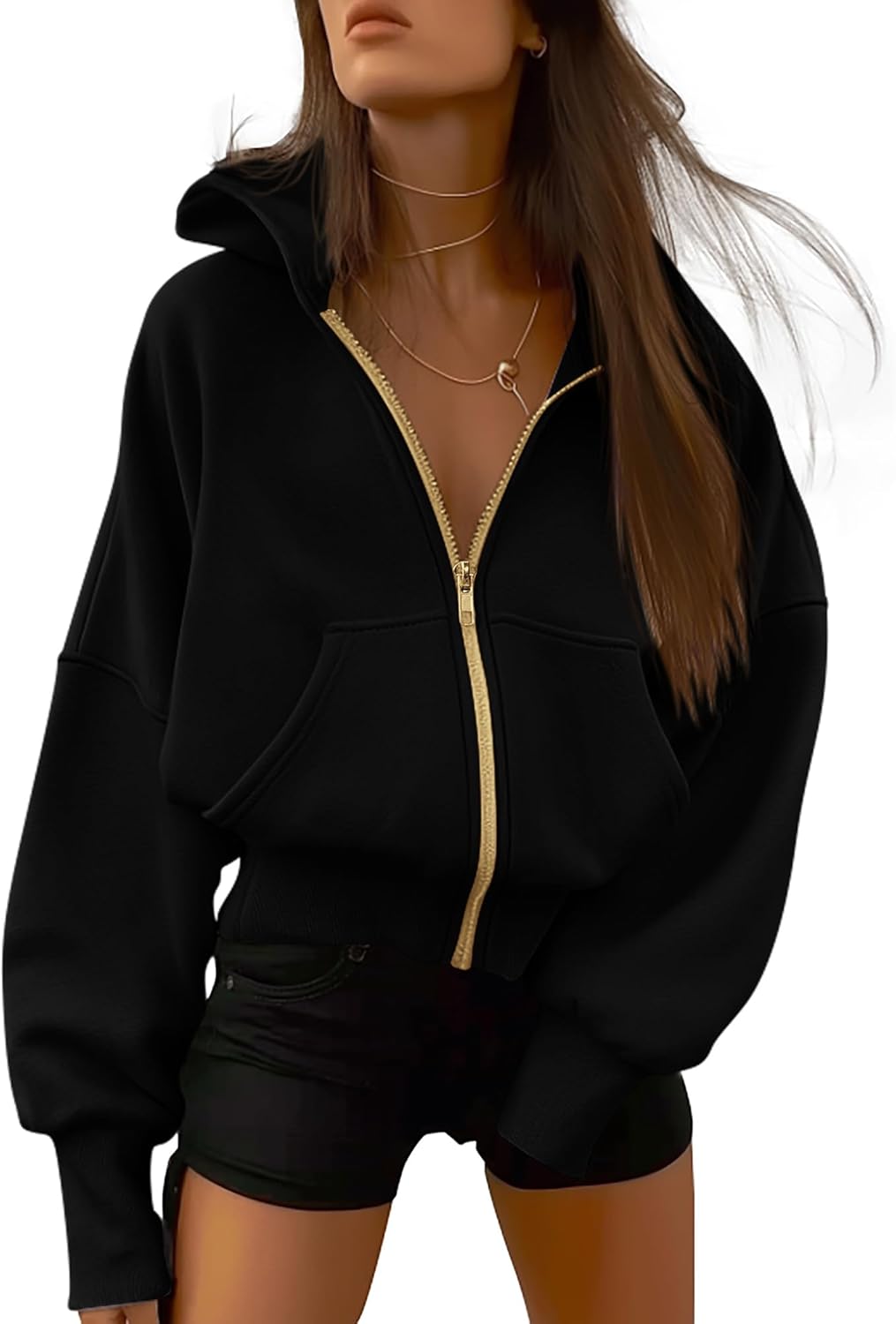 BTFBM Zip Up Hoodie Women Long Sleeve Fall Fashion Sweatshirt