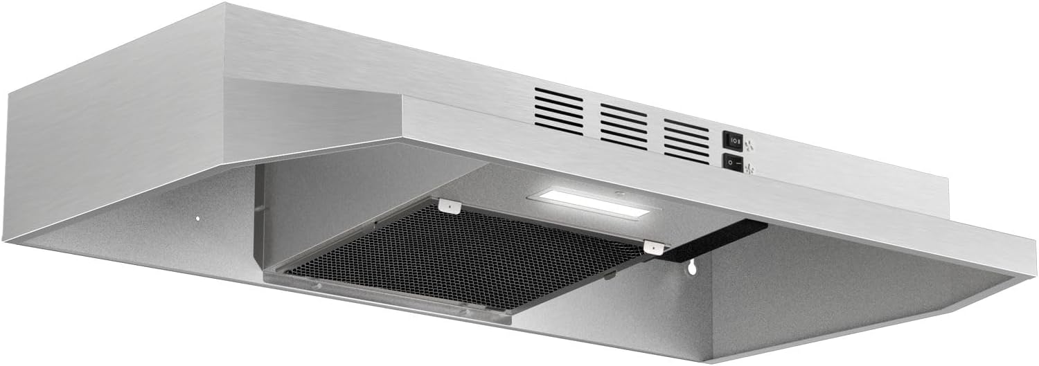 30 inch Under Cabinet Range Hood with Efficient 280 CFM Suction