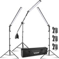 60 LED Video Lighting Kit 3-Pack with Adjustable Stands - Bright