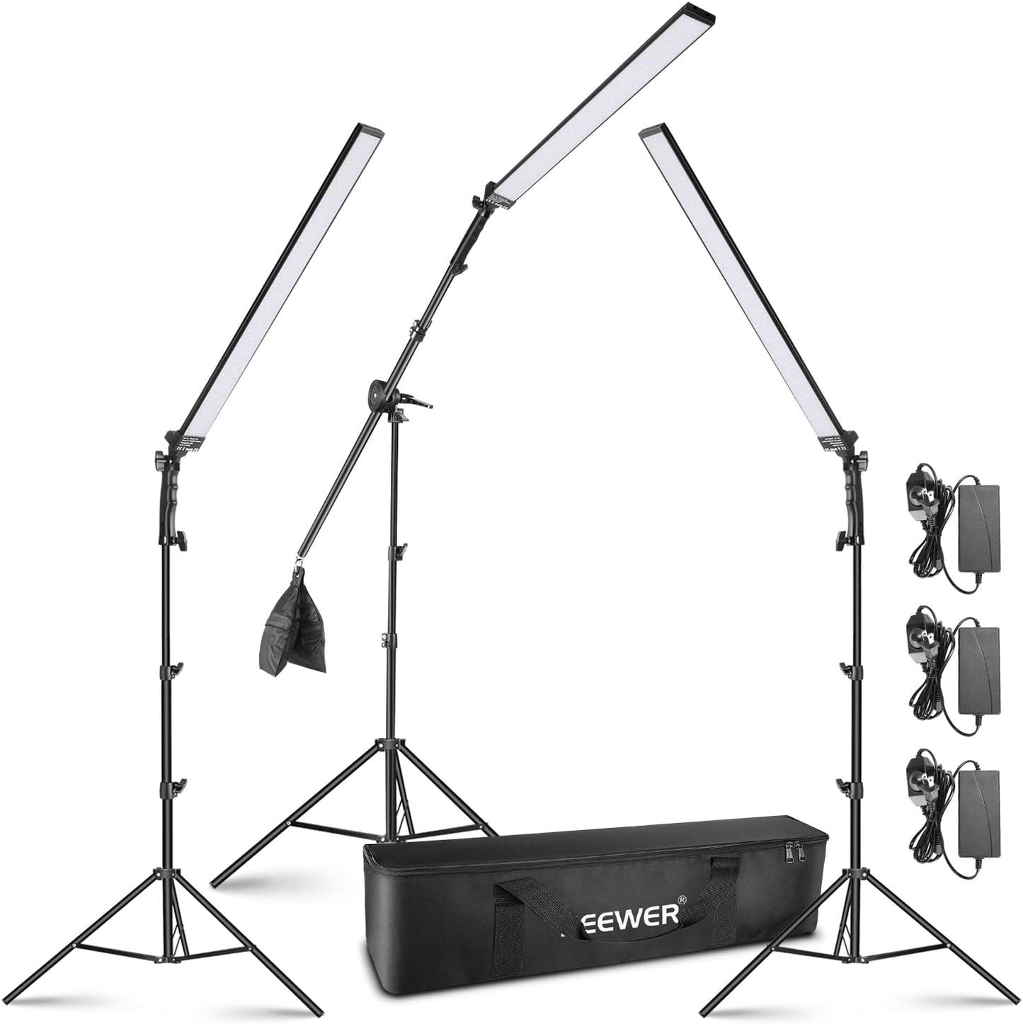 Neewer 3-Pack 60 LED Video Lighting Kit for Perfect Illumination