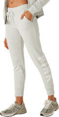 Women's Pink Logo Fleece Jogger Sweatpants (XS-XXL) - High Rise
