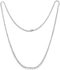Timeless 30ft' Graduated Riviera Necklace with Pink Cubic Zirconia