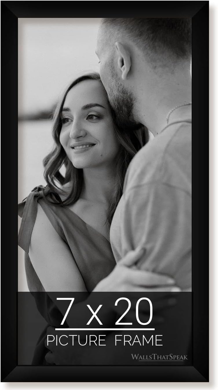 7x20 Black Picture Frame for Puzzles, Photos, and Artwork