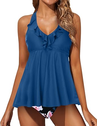 B2prity Two Piece Tankini Swimsuits for Women with Tummy Control