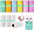 57x25mm Thermal Sticker Paper 10 Pack - Compact Colorful Rolls