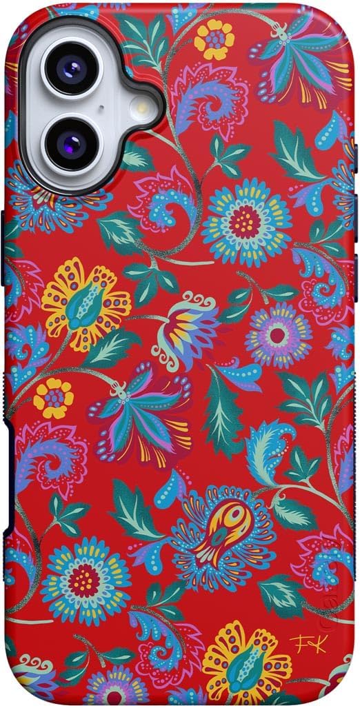 Casely iPhone 16 Case with Frida Kahlo Floral Design